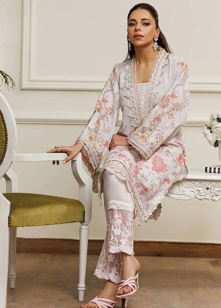 Threads And Motifs Pret Embroidered Net 3 Piece Suit 8766