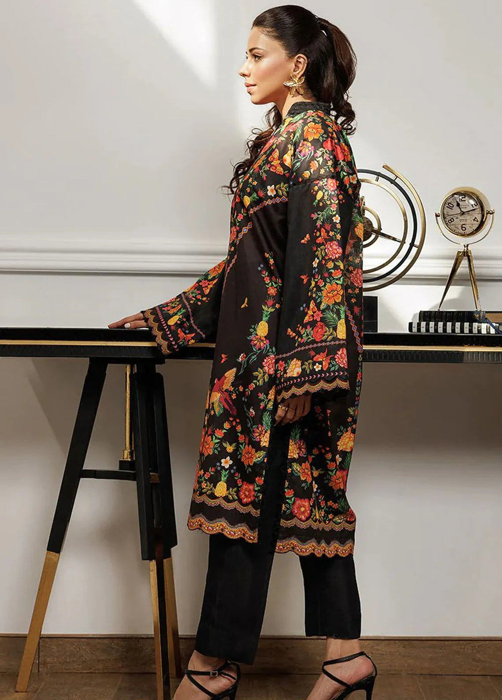 Threads And Motifs Pret Embroidered Net 3 Piece Suit 8899
