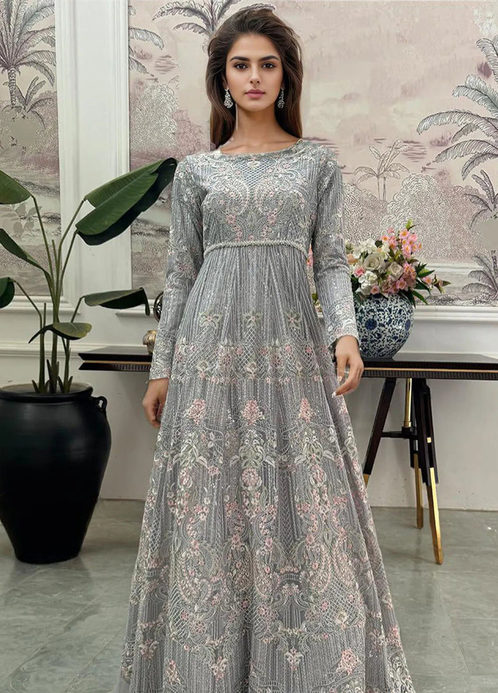 Threads And Motifz Pret Embroidered Net 3 Piece Suit 9089