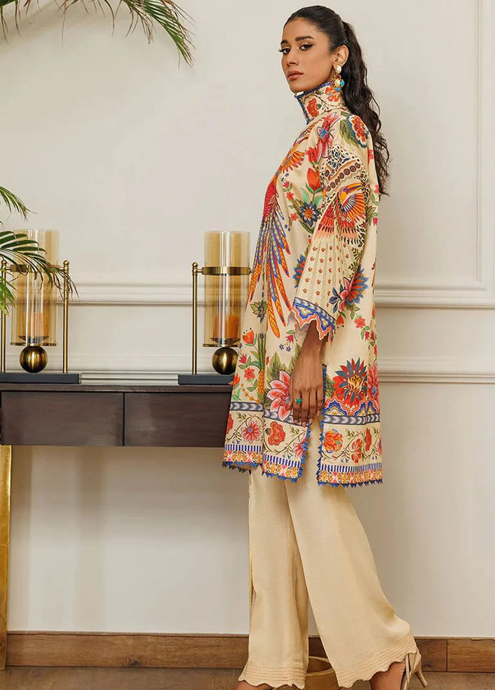 Threads And Motifs Pret Embroidered Silk 3 Piece Suit 8773