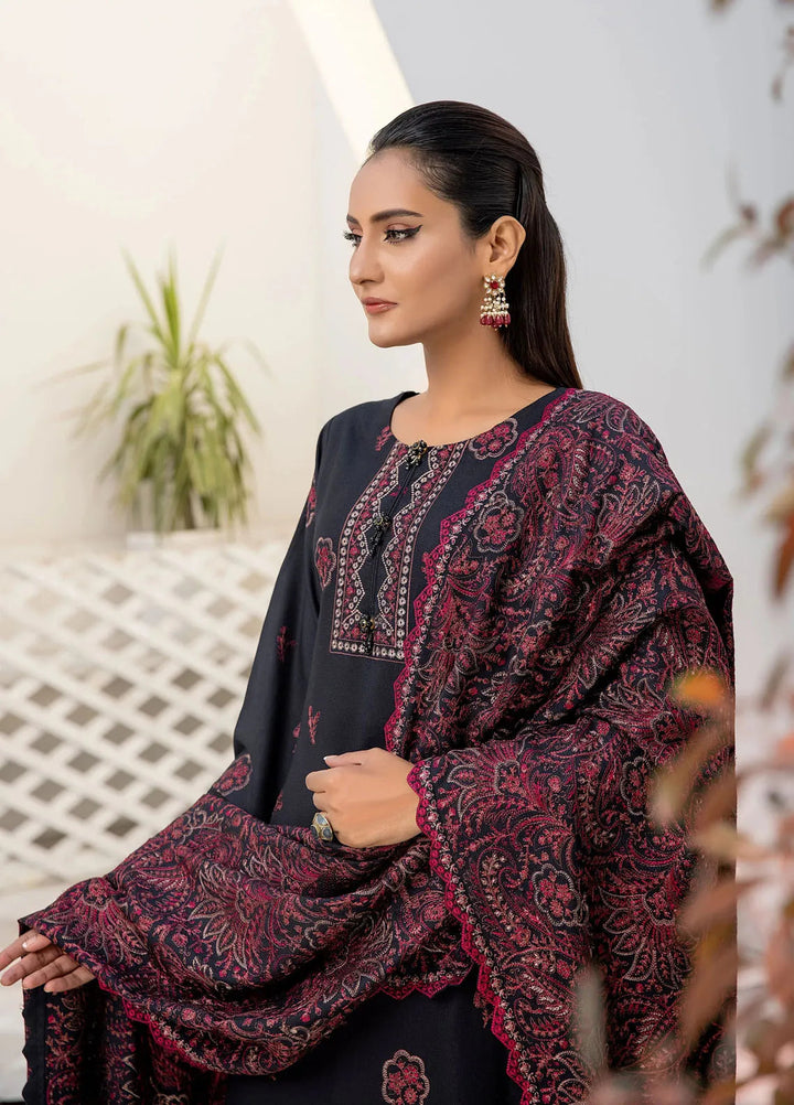 Threads And Weaves Embroidered Dhanak Suit Unstitched 3 Piece D23105 - Winter Collection