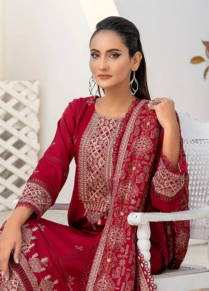 Threads And Weaves Embroidered Dhanak Suit Unstitched 3 Piece D23106 - Winter Collection