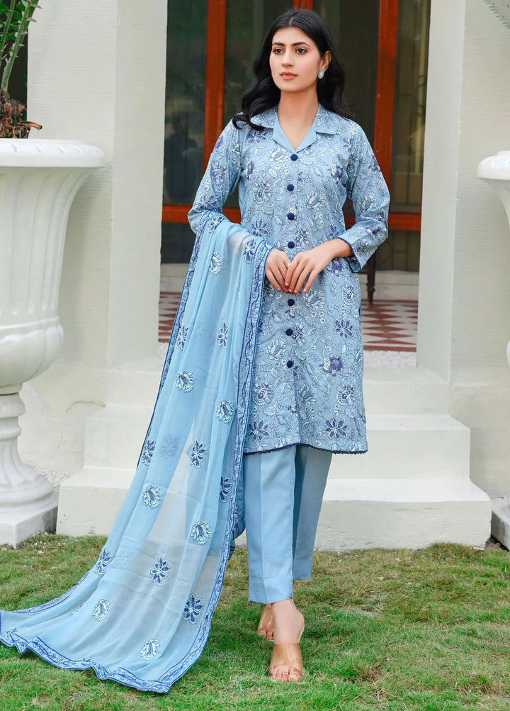 Threads And Weaves Embroidered Karandi Suit Unstitched 3 Piece KR24106 - Festive Collection