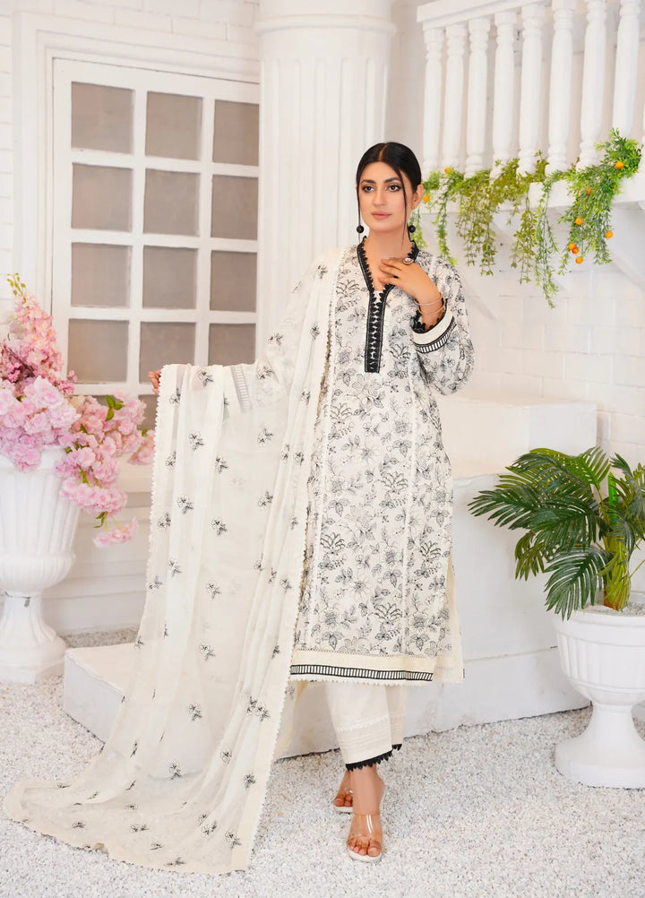 Threads And Weaves Embroidered Lawn Suit Unstitched 3 Piece L23108 - Summer Collection