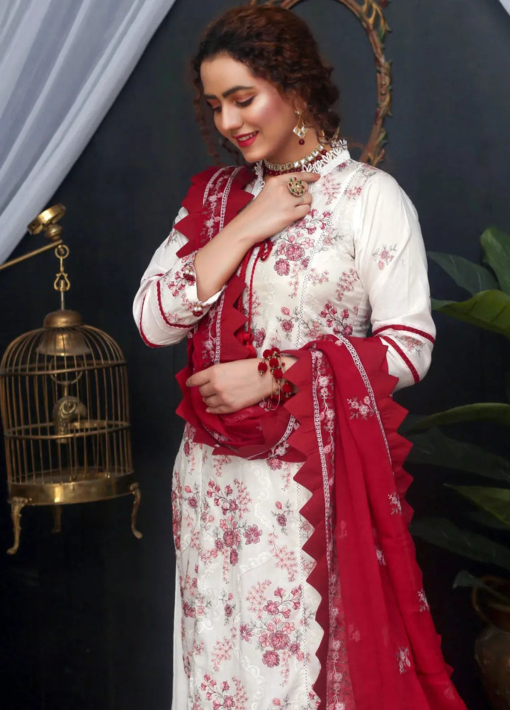 Threads And Weaves Embroidered Lawn Suit Unstitched 3 Piece L23201 - Festive Collection