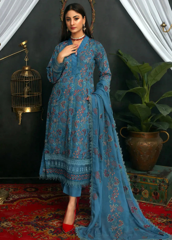 Threads And Weaves Embroidered Lawn Suit Unstitched 3 Piece L23206 - Festive Collection