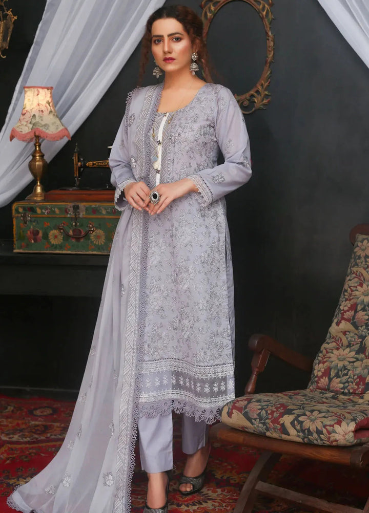 Threads And Weaves Embroidered Lawn Suit Unstitched 3 Piece L23208 - Festive Collection