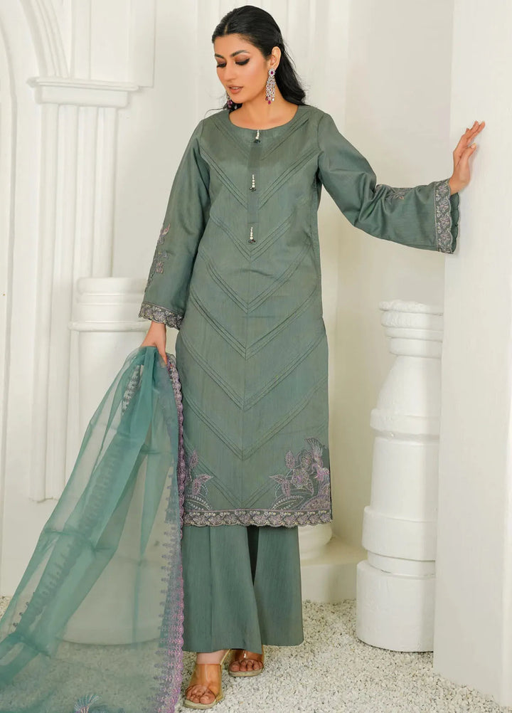 Threads And Weaves Pret Embroidered Viscose 3 Piece Suit RTWV24101