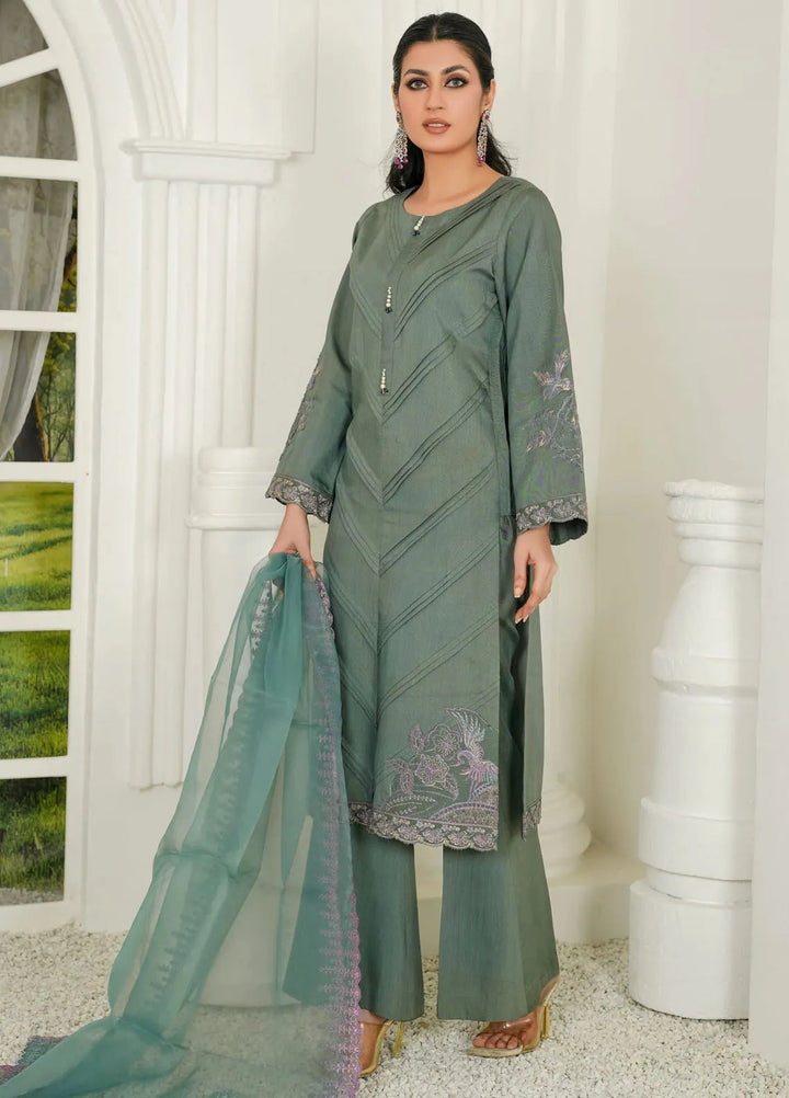 Threads And Weaves Pret Embroidered Viscose 3 Piece Suit RTWV24101