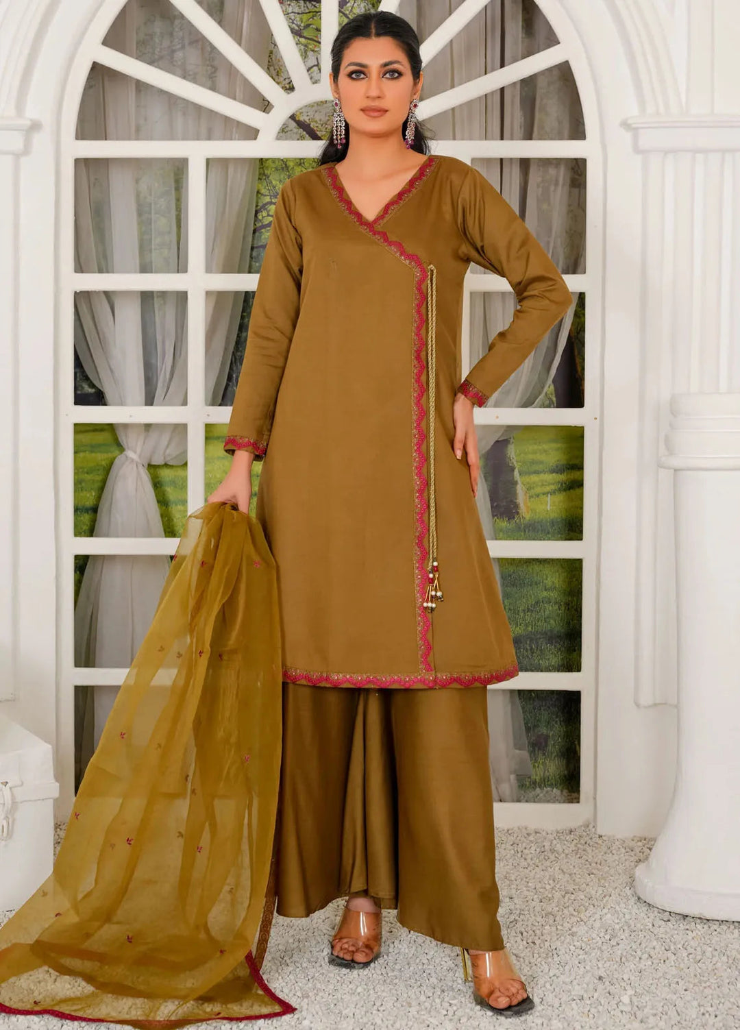 Threads And Weaves Pret Embroidered Viscose 3 Piece Suit RTWV24102