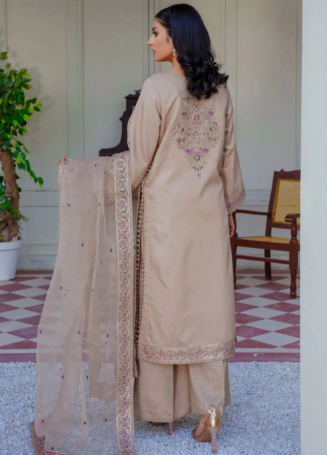 Threads And Weaves Pret Embroidered Viscose 3 Piece Suit RTWV24108