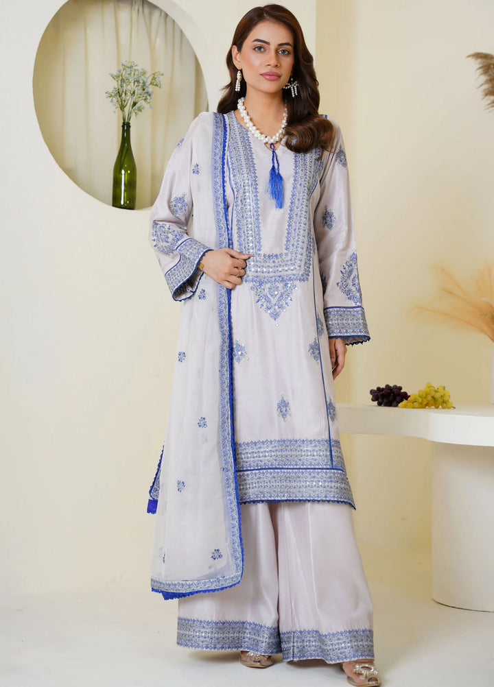 Threads And Weaves Pret Embroidered Viscose 3 Piece Suit RTWV25104