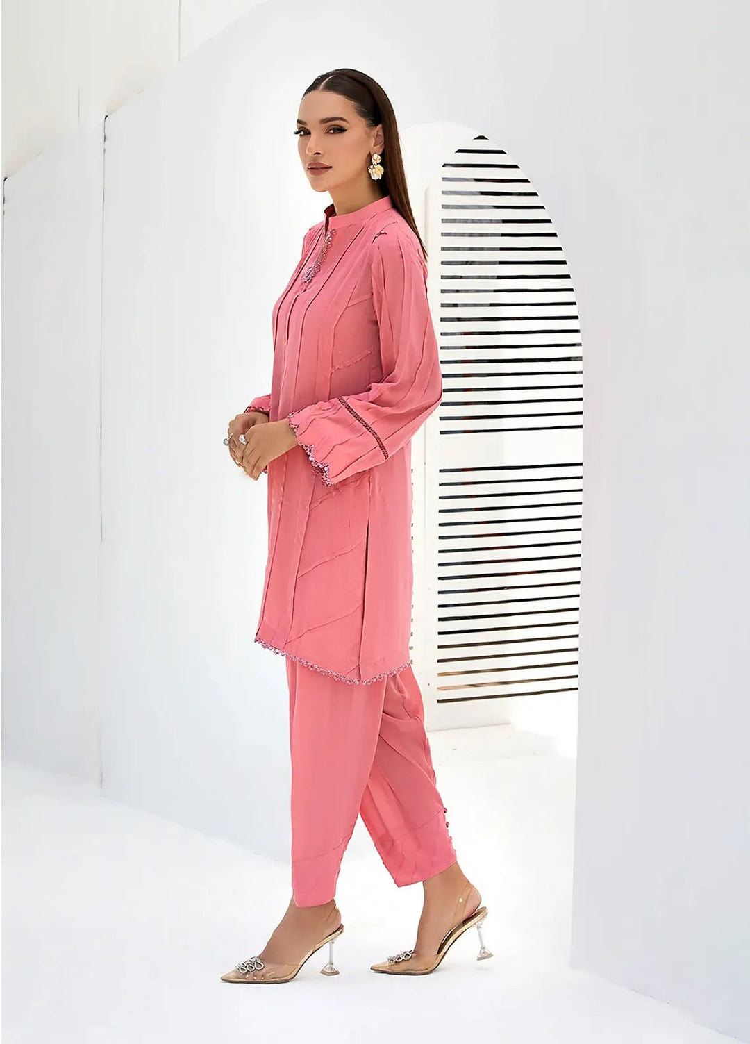 Threads By Ameerah Usman Pret Casual Cotton 2 Piece Suit  Floret
