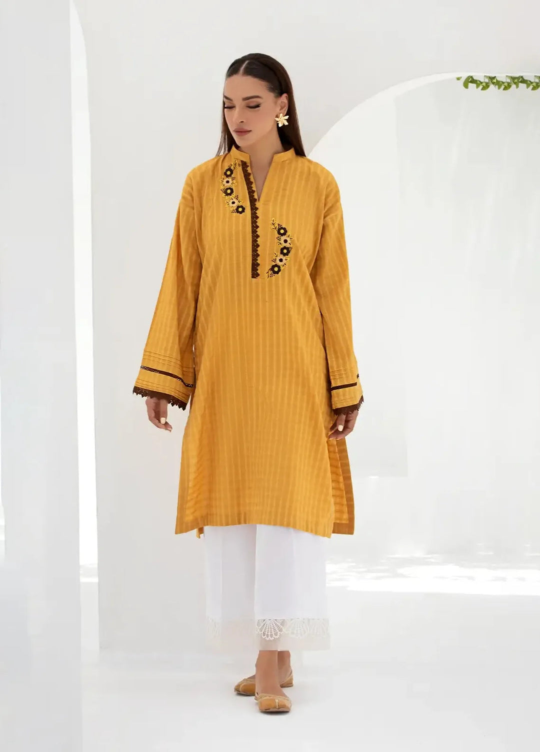 Threads By Ameerah Usman Pret Casual Cotton Kurti Luna
