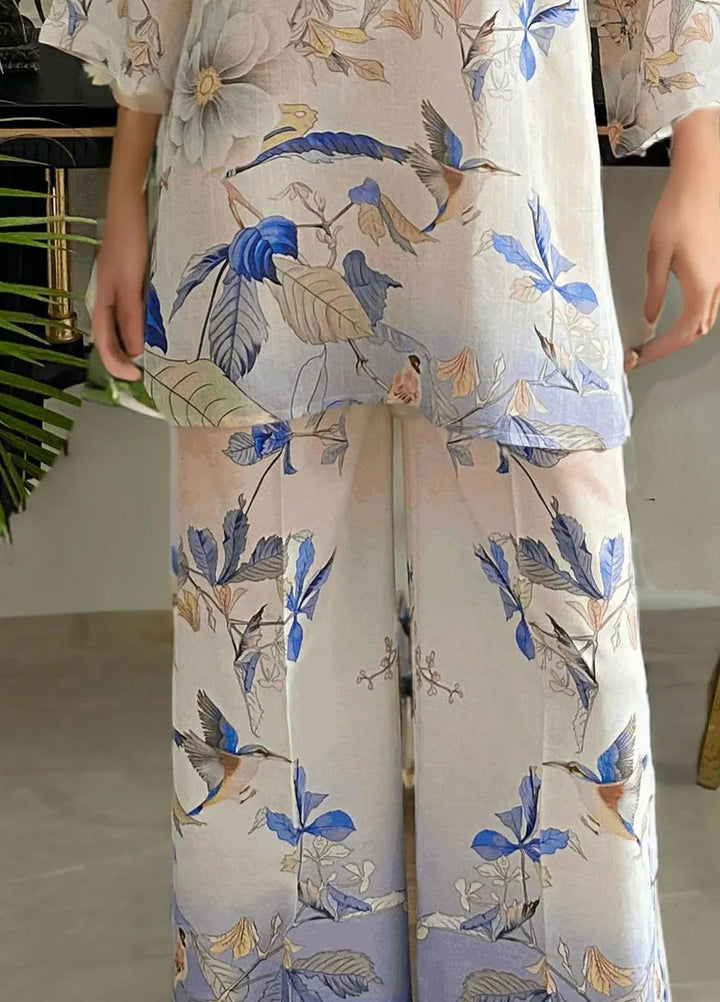 Threads & Motifs Pret Embroidered Viscose Silk 2 PIece Suit 9184