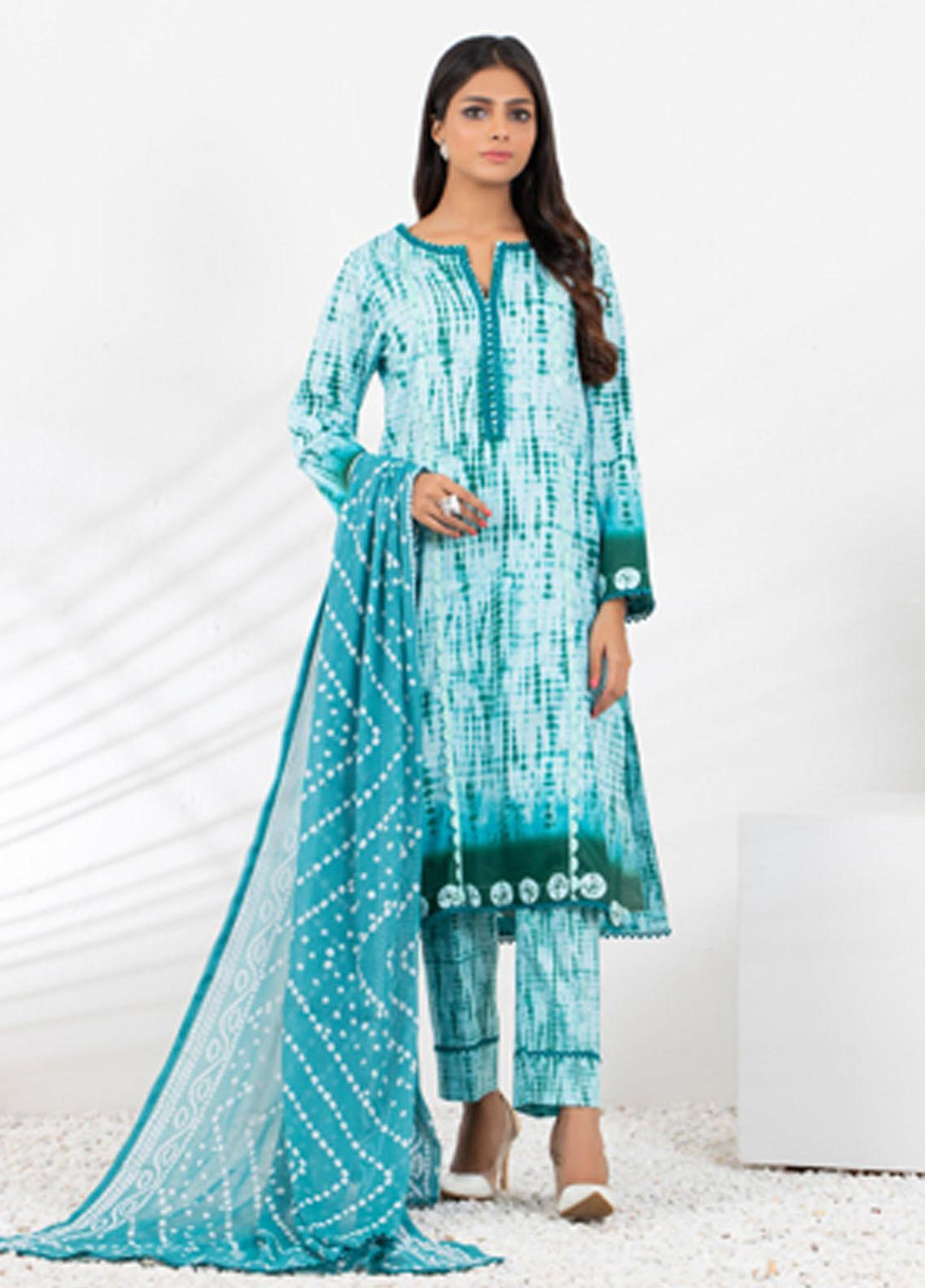 Tie & Die by ZS Textiles  Cotton Suits Unstitched 3 Piece ZS21TD-2 D-09 - Winter Collection