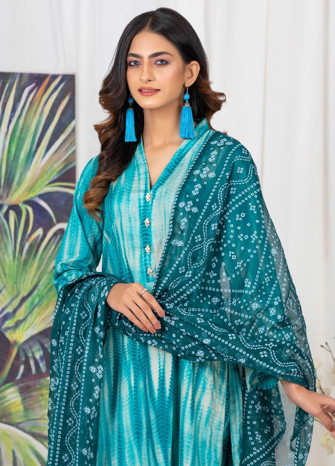 Tie & Dye by ZS Textiles  Cotton Suits Unstitched 3 Piece ZS21TD D-02 - Winter Collection