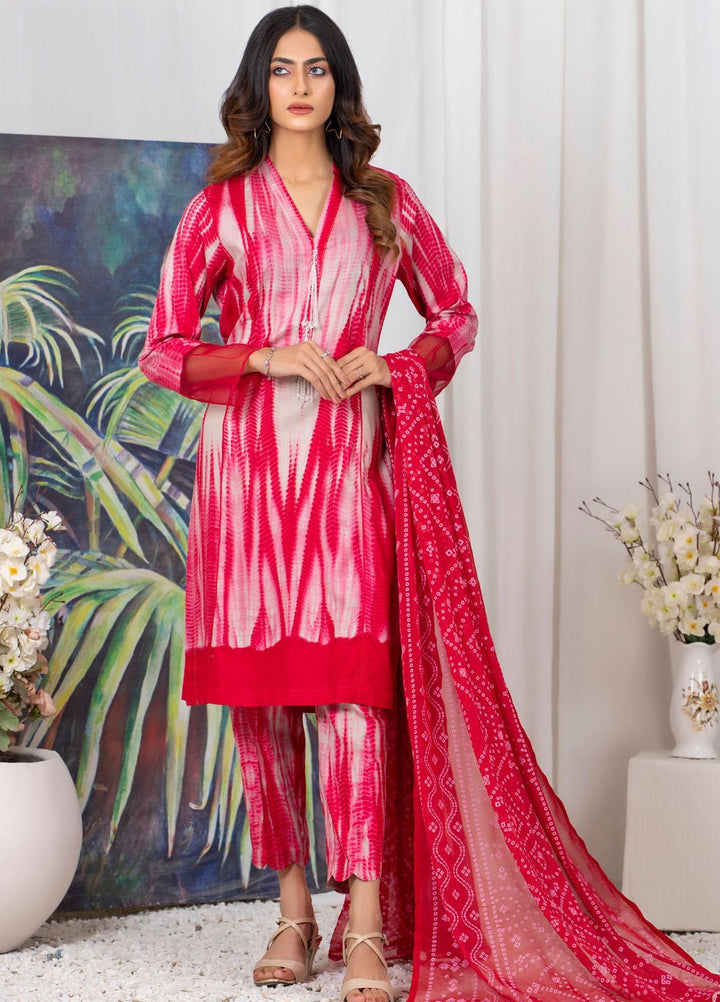 Tie & Dye by ZS Textiles  Cotton Suits Unstitched 3 Piece ZS21TD D-07 - Winter Collection