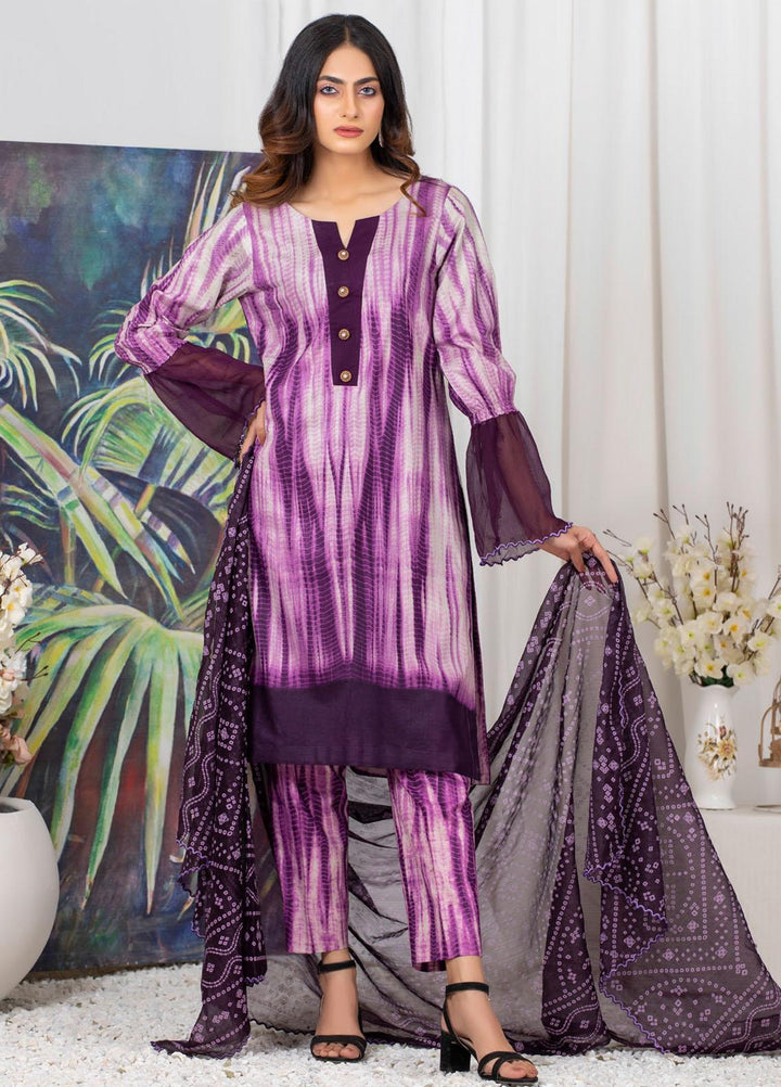 Tie & Dye by ZS Textiles  Cotton Suits Unstitched 3 Piece ZS21TD D-10 - Winter Collection