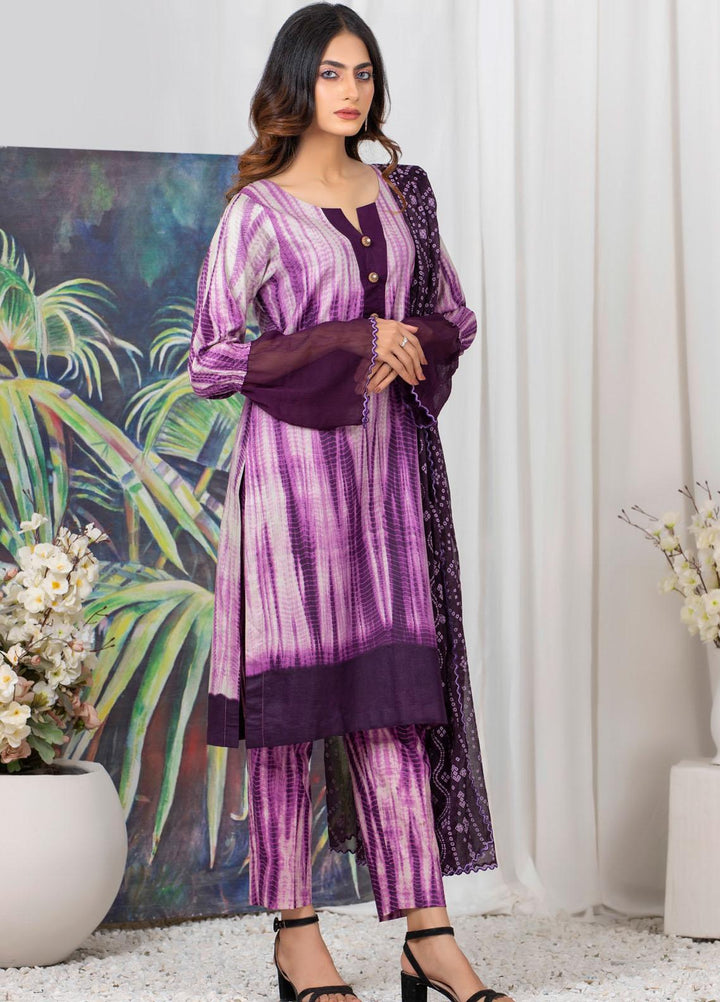 Tie & Dye by ZS Textiles  Cotton Suits Unstitched 3 Piece ZS21TD D-10 - Winter Collection