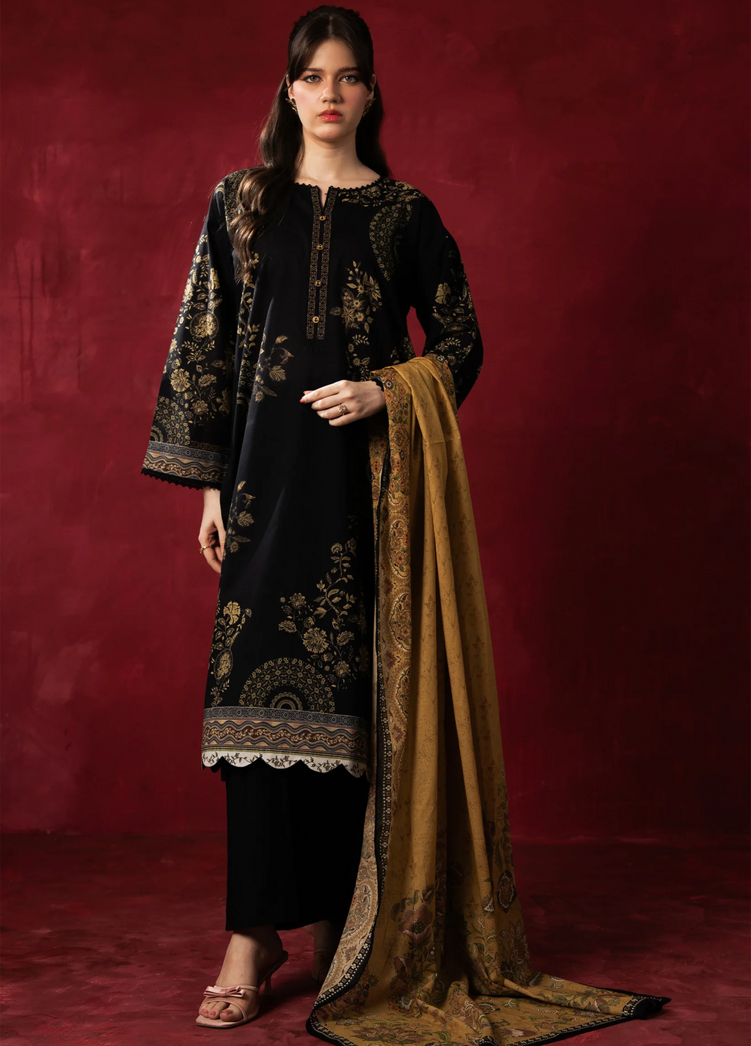 Zoe by Zeen Unstitched Printed Lawn 3 Piece Suit ZN26UZL WFM36602 - Casual Collection