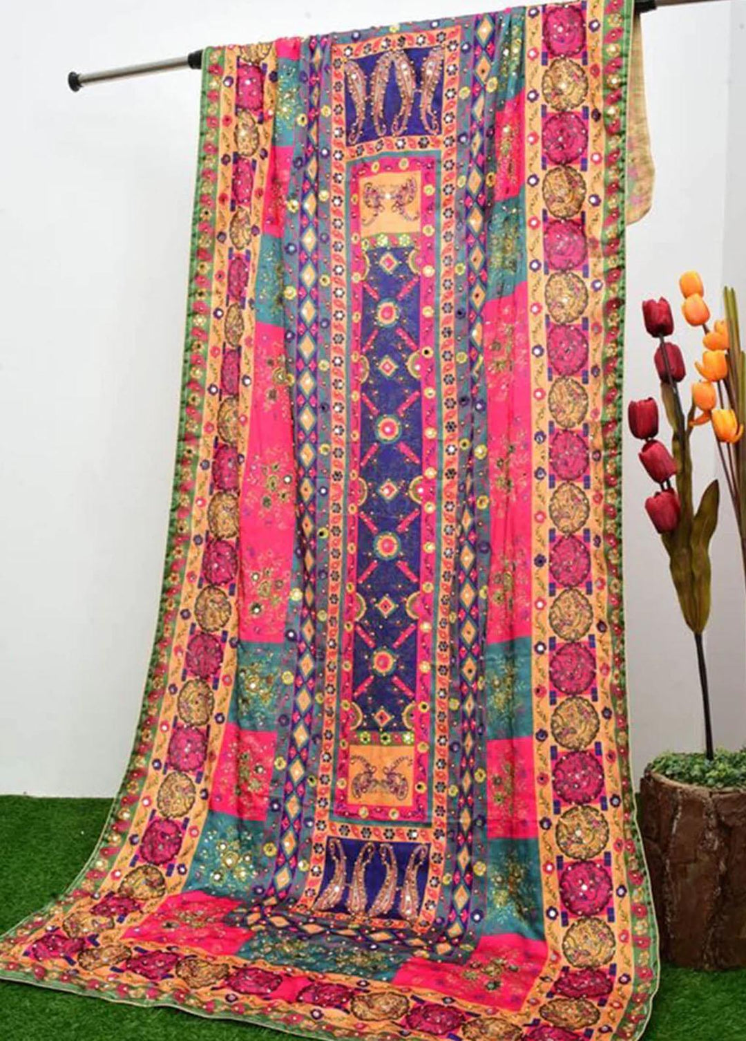 TNG Charmause Silk Dupatta TNG-MFD-0019 - Dupatta Collection