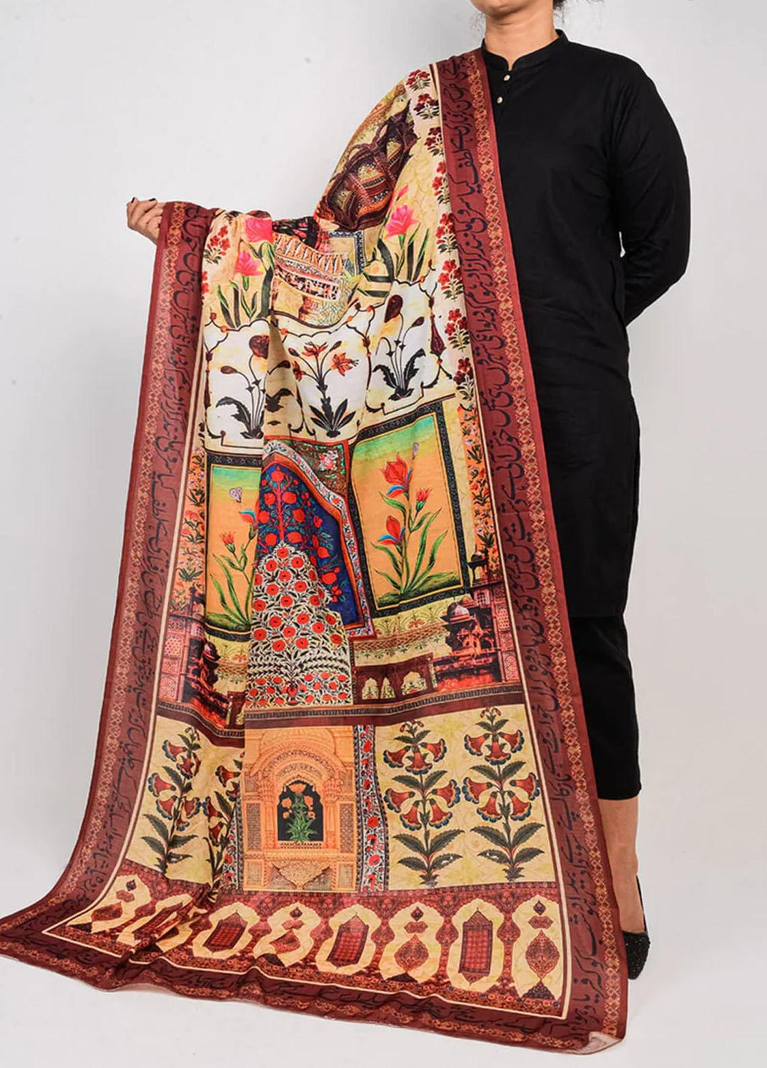 TNG  Lawn  TNG23O Mughal Art Odhni - Women Odhnis