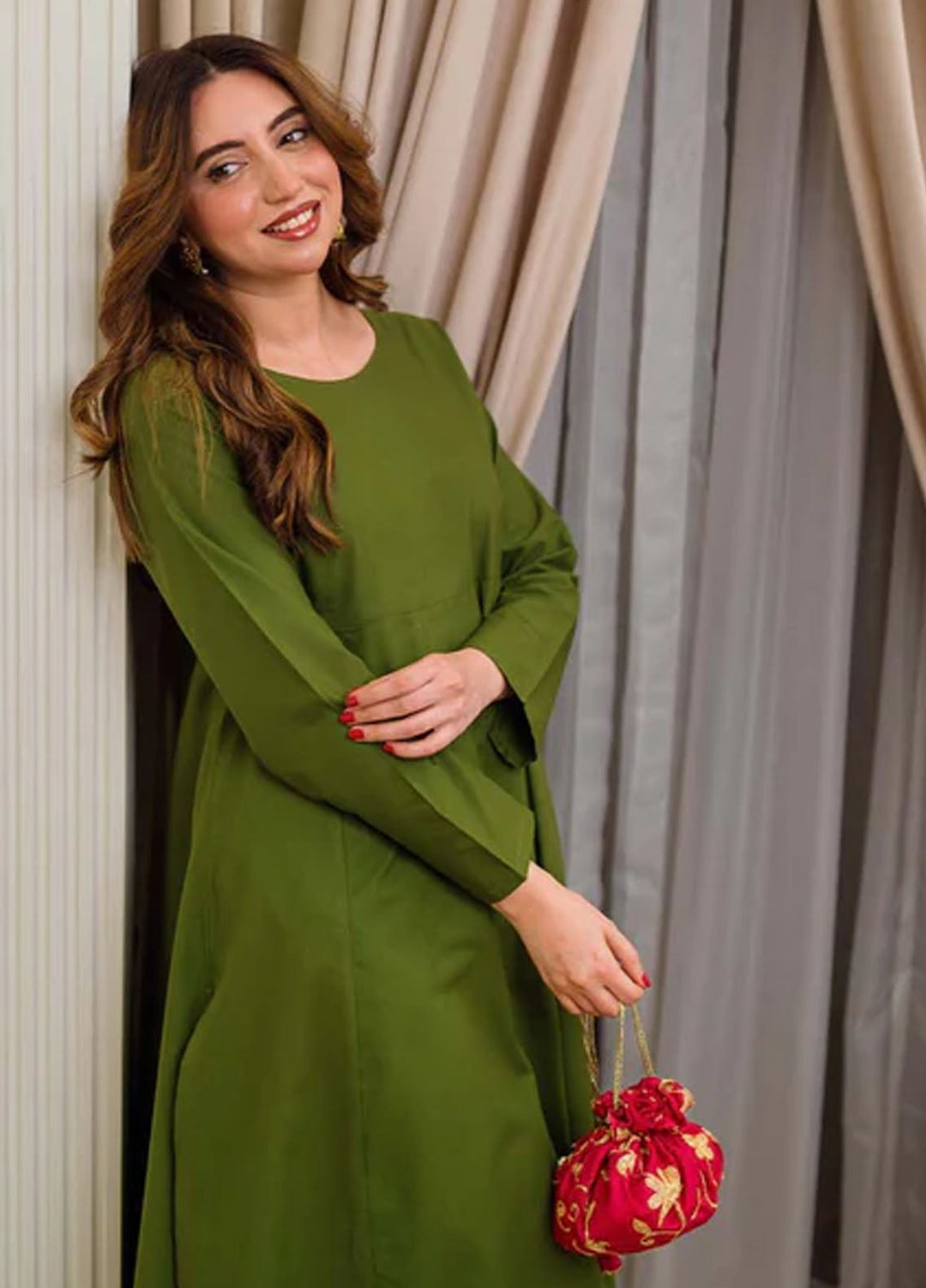 TNG Pret Plain Blended Cotton 2 Piece Suit Nyra Green