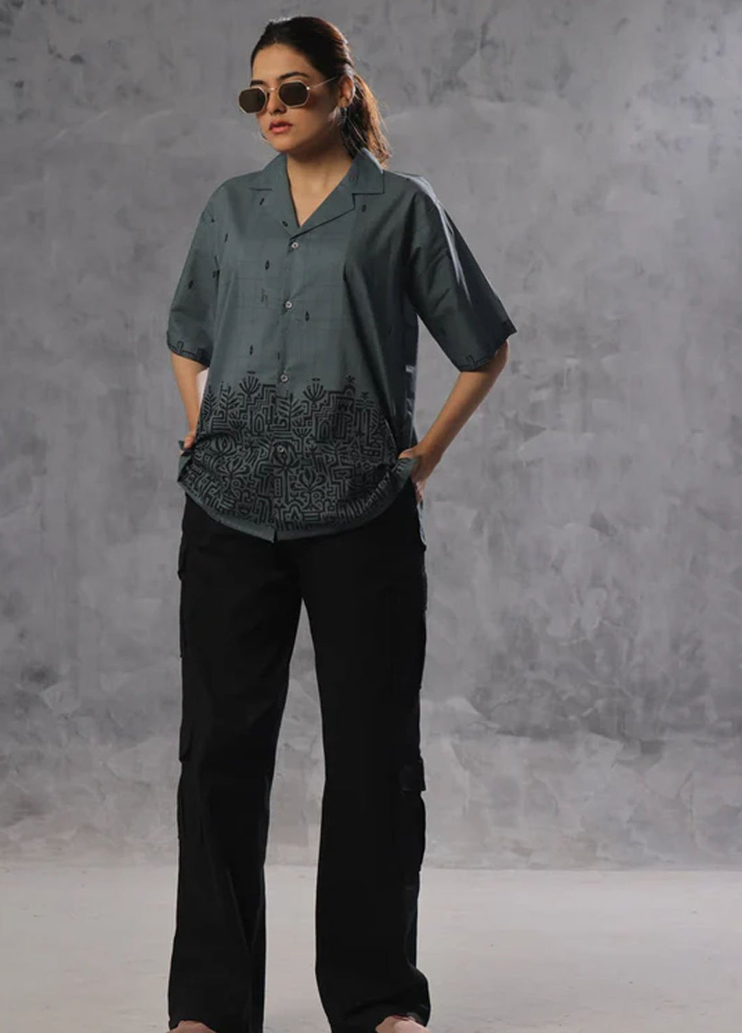 TNG Pret Printed Cambric Cotton Shirt Alfaaz