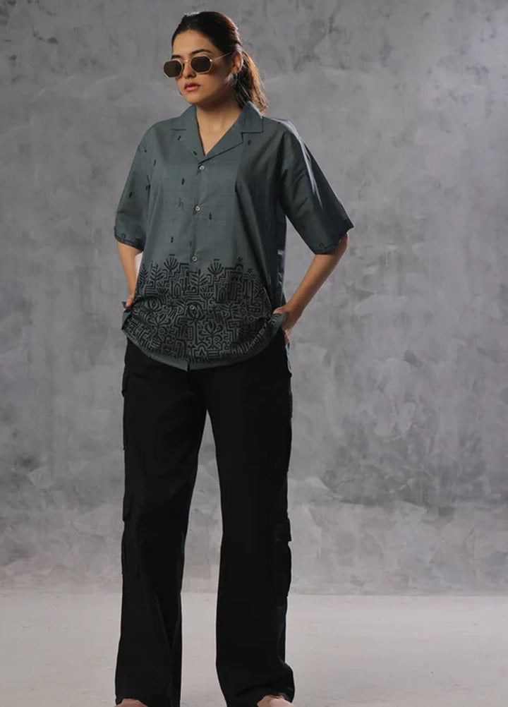 TNG Pret Printed Cambric Cotton Shirt Alfaaz