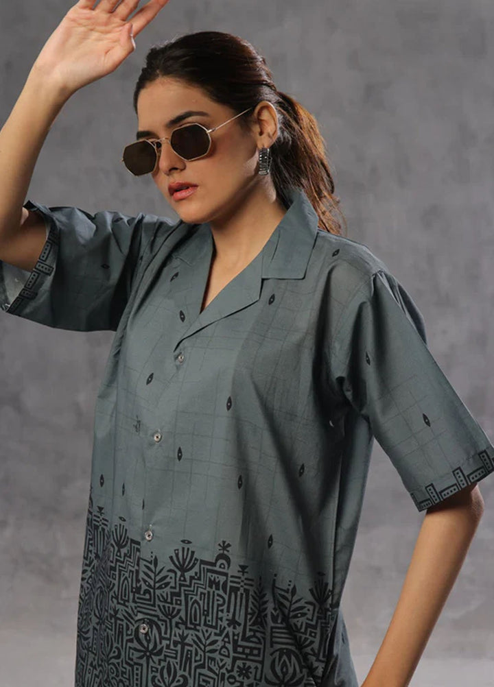 TNG Pret Printed Cambric Cotton Shirt Alfaaz