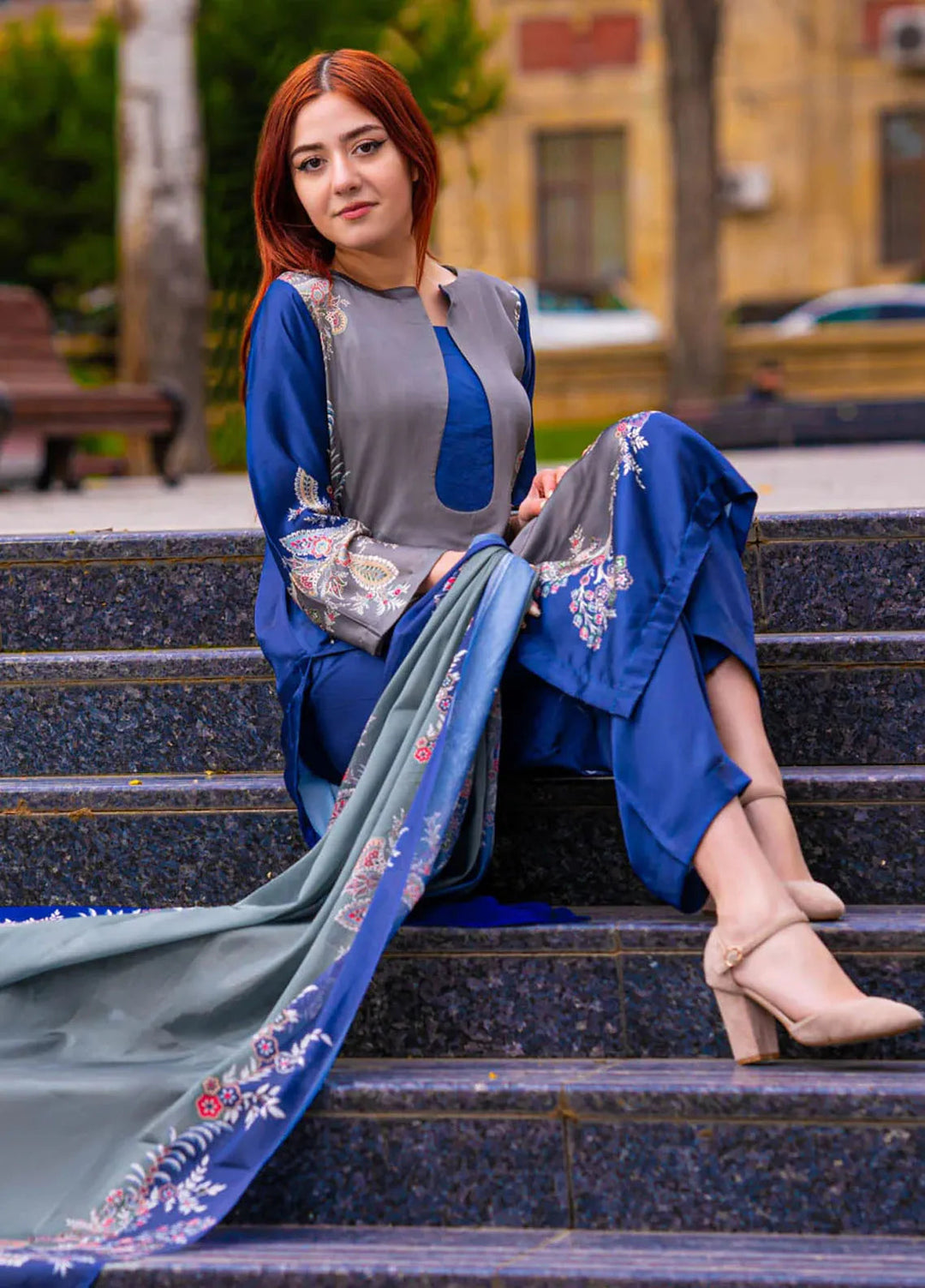 TNG Pret Printed Silk 3 Piece Suit Adeena