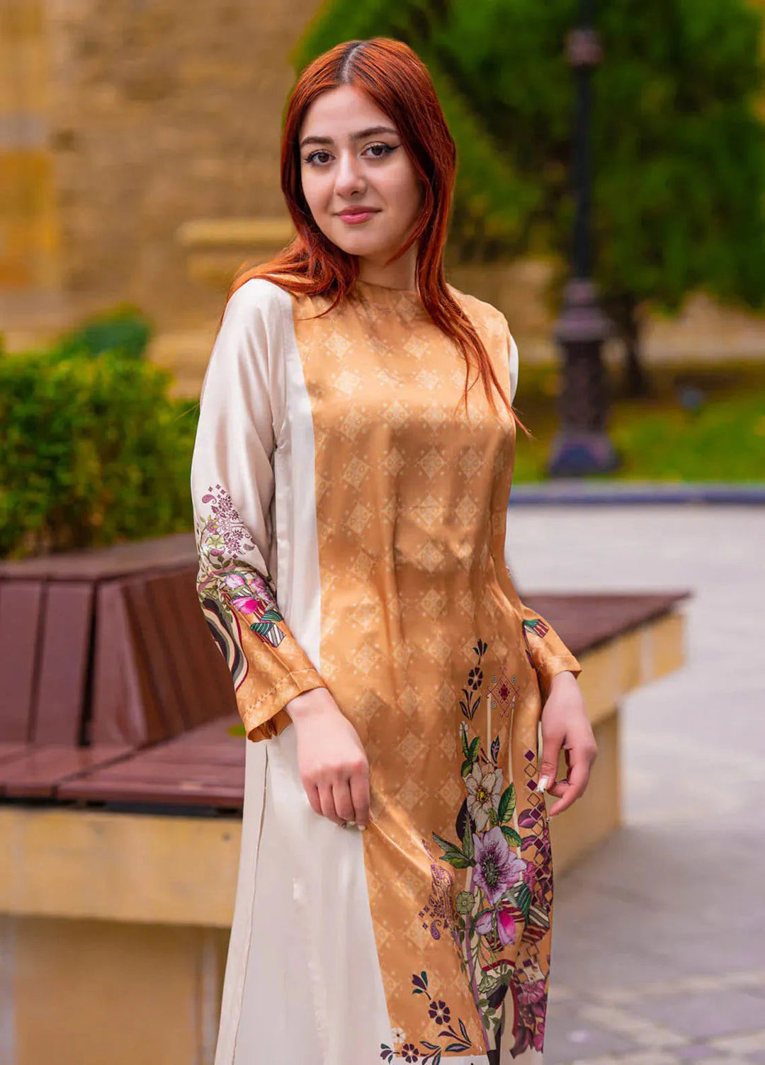 TNG Pret Printed Silk 3 Piece Suit Haani