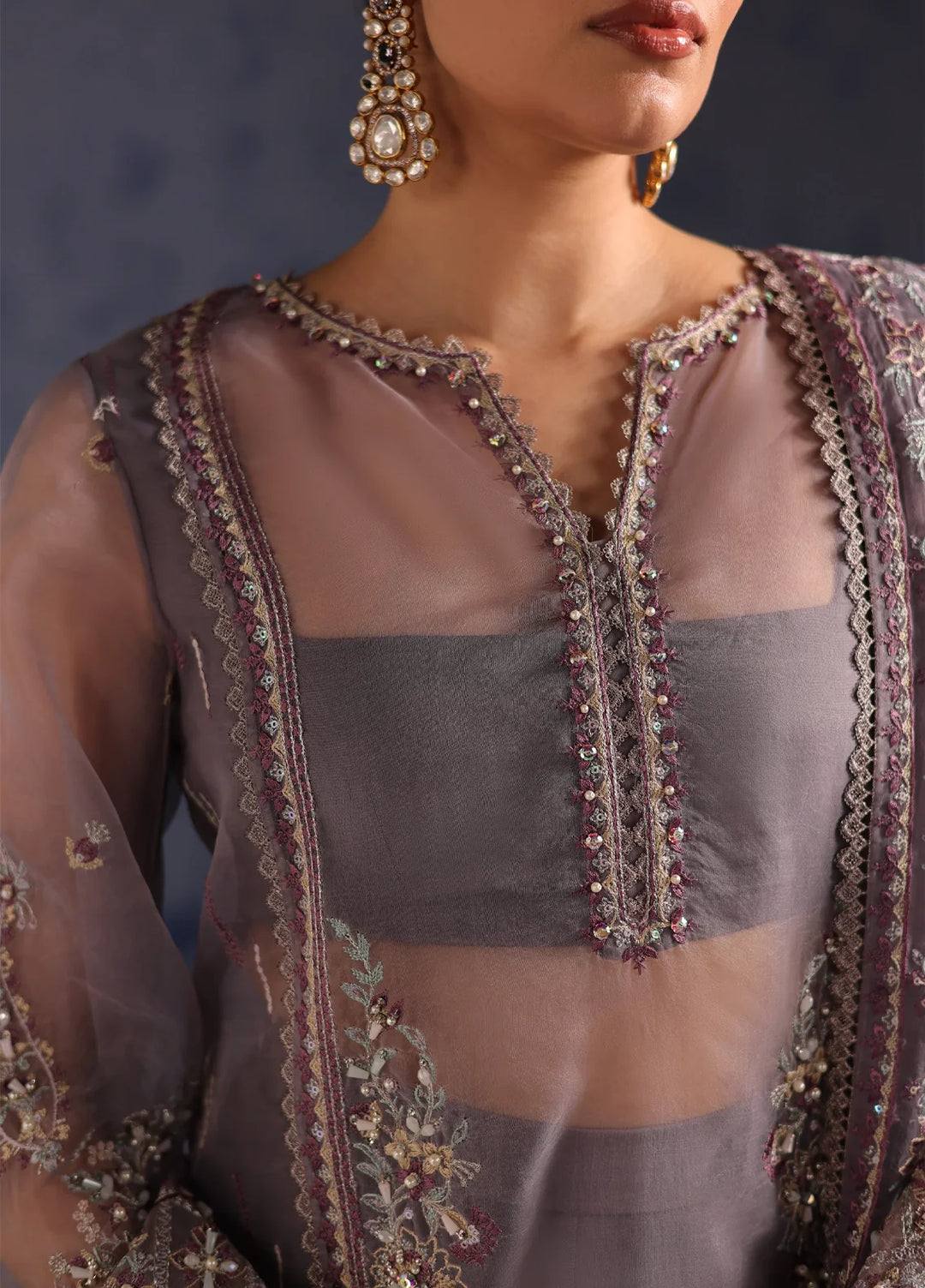 Amoris by Imran Ramzan Embroidered Organza 3 Piece Suit Tonalita di Seta - Wedding Collection