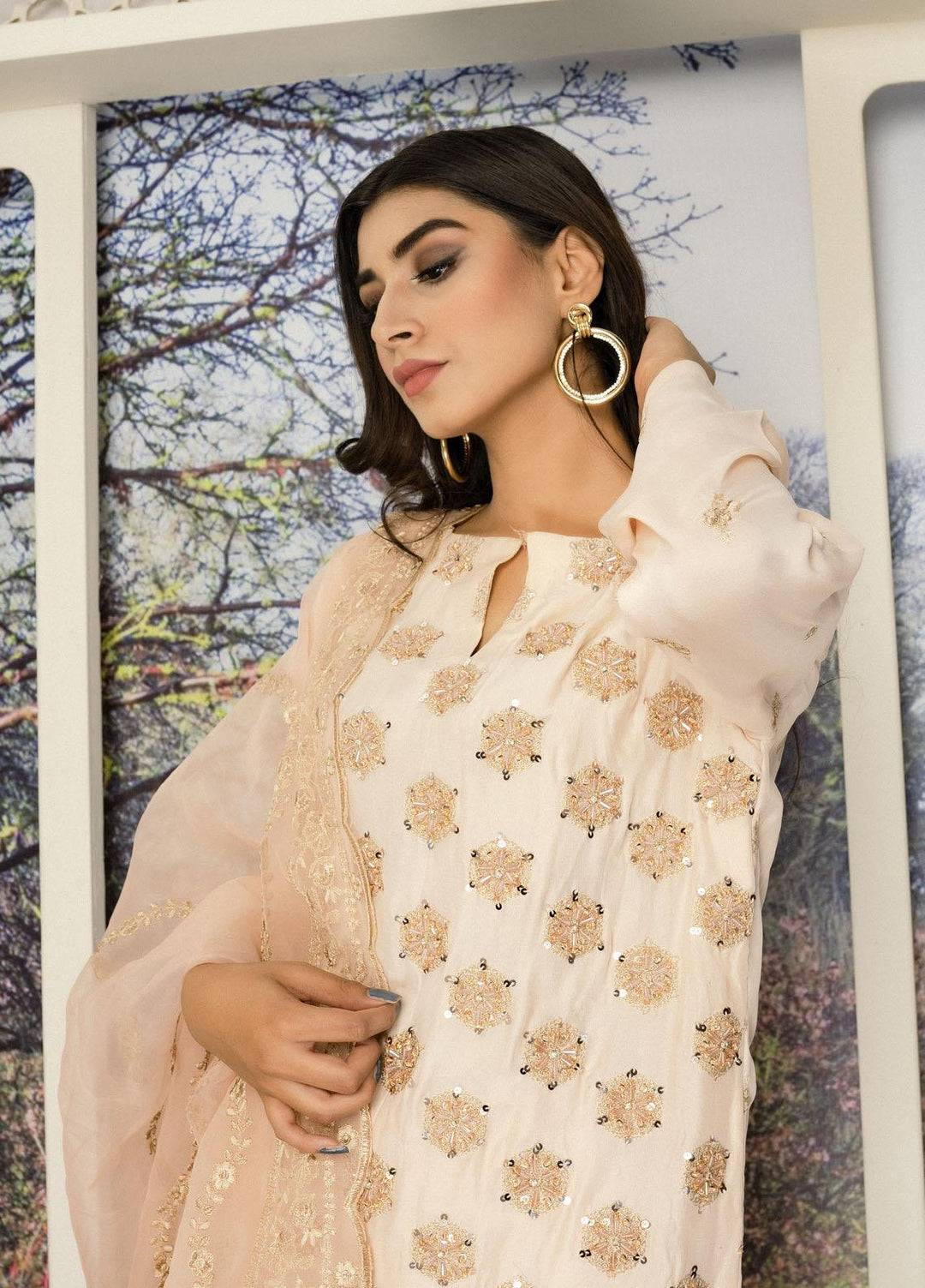 Top Notch Pret Luxury Silk 3 Piece TNH21L Chartreuse