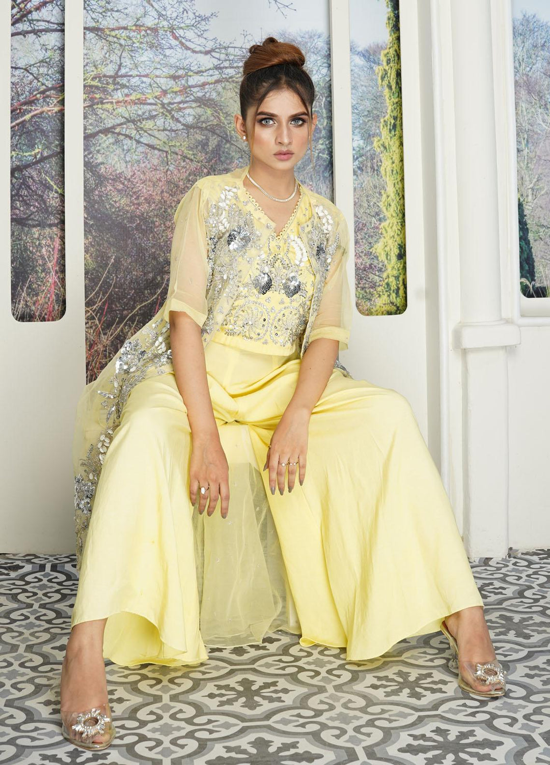 Top Notch Pret Luxury Silk 3 Piece TNH21L Citrine