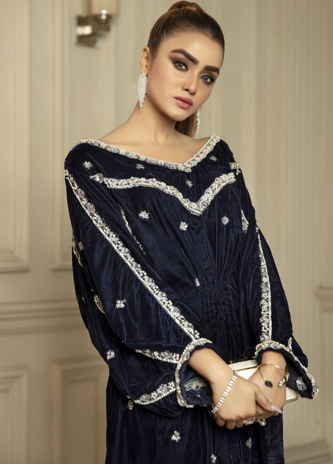 Top Notch Pret Signature Velvet Kurti TNH21V Sapphire