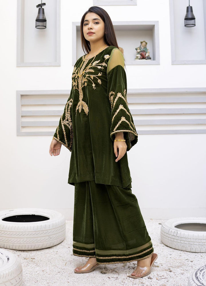 Top Notch Casual Pret  Velvet 2 Piece Suit TNH21VT Chrome