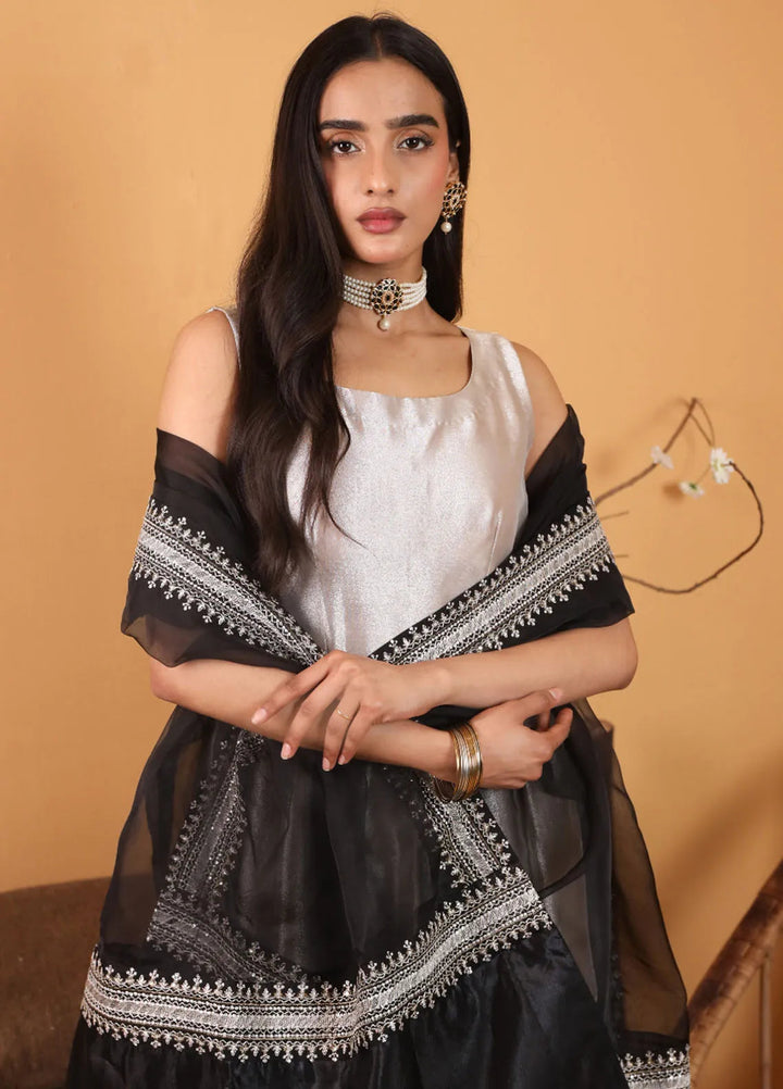 Topnotch Pret Embroidered Tissue 4 Piece Suit Chandani