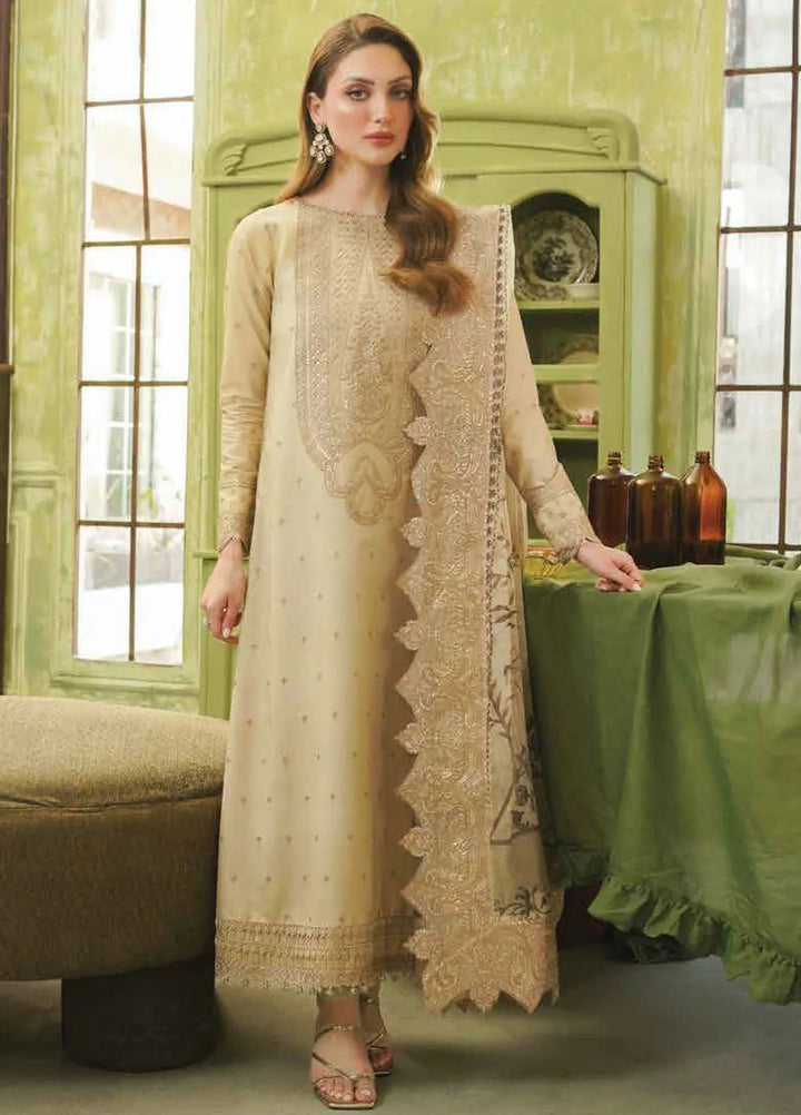 Tresor by Zarqash Embroidered Lawn Suit Unstitched 3 Piece ZRQ24T ZQT-0010 Alisa - Luxury Collection