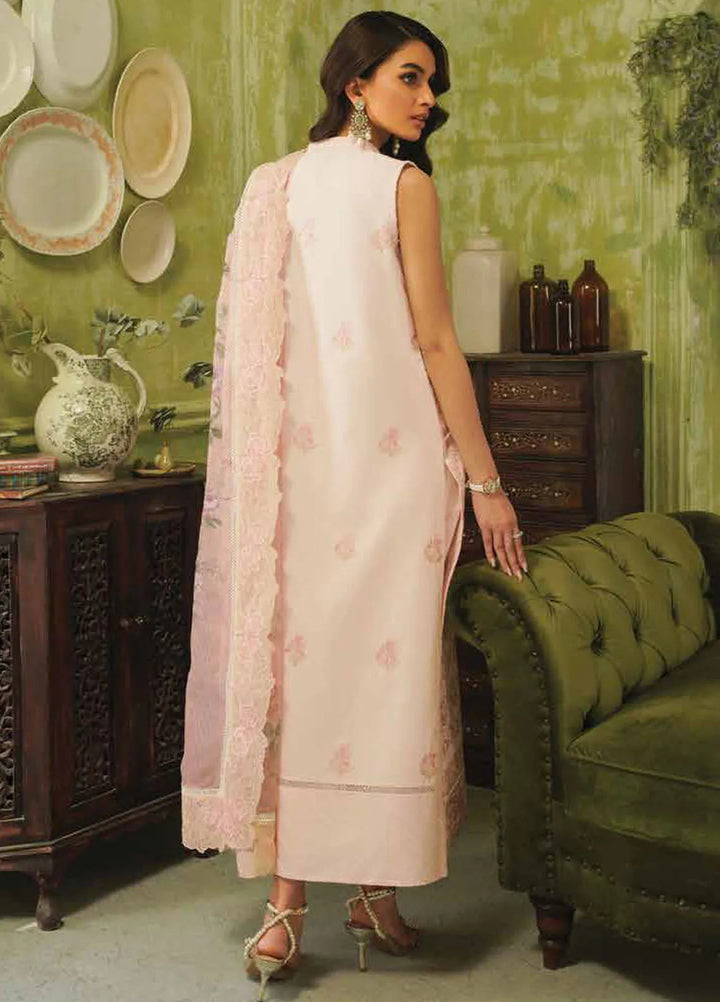 Tresor by Zarqash Embroidered Lawn Suit Unstitched 3 Piece ZRQ24T ZQT-003 Flora - Luxury Collection