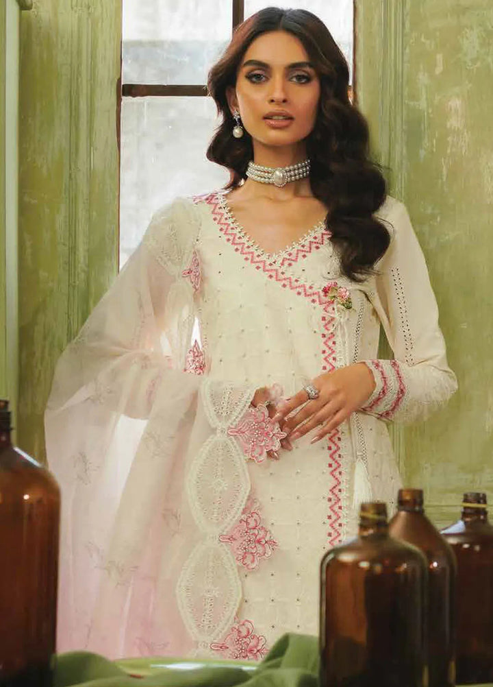 Tresor by Zarqash Embroidered Lawn Suit Unstitched 3 Piece ZRQ24T ZQT-006 Ida - Luxury Collection