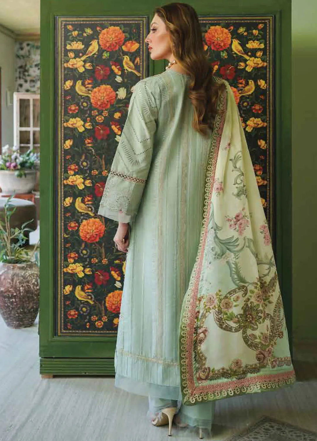 Tresor by Zarqash Embroidered Lawn Suit Unstitched 3 Piece ZRQ24T ZQT-009 Giselle - Luxury Collection