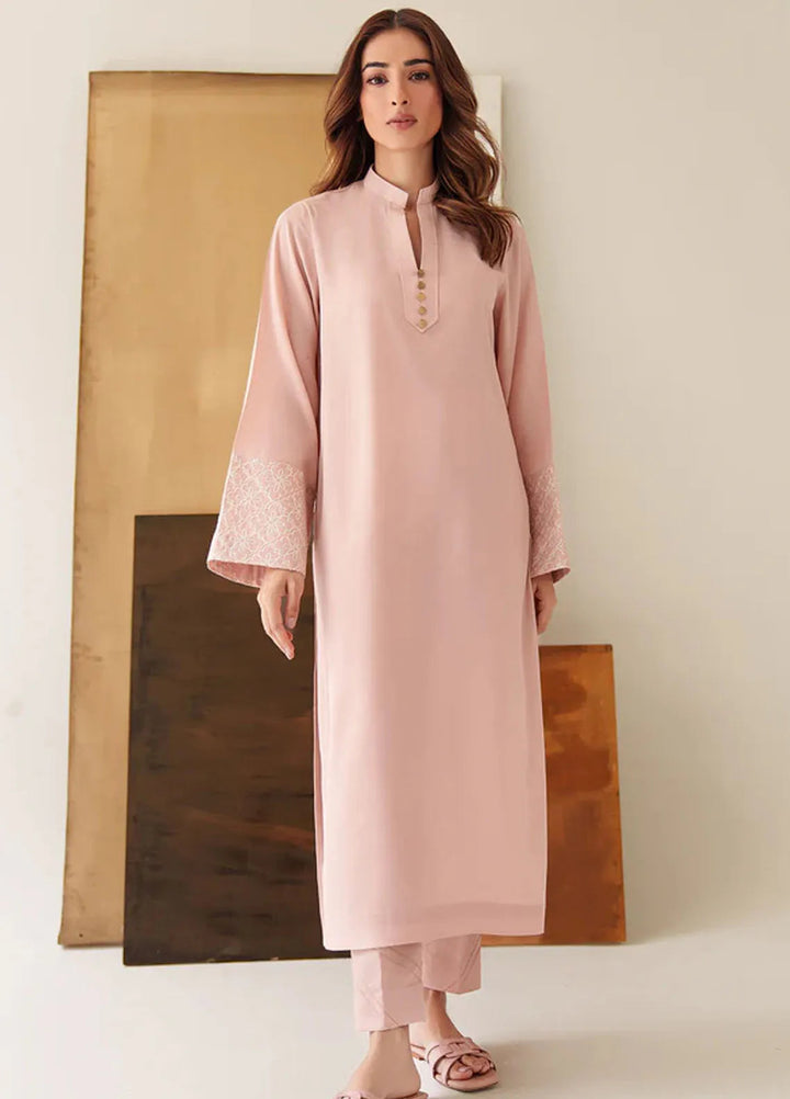 Tropical Tease By Hana Pret Casual Georgette 2 Piece Suit Blush For Girls