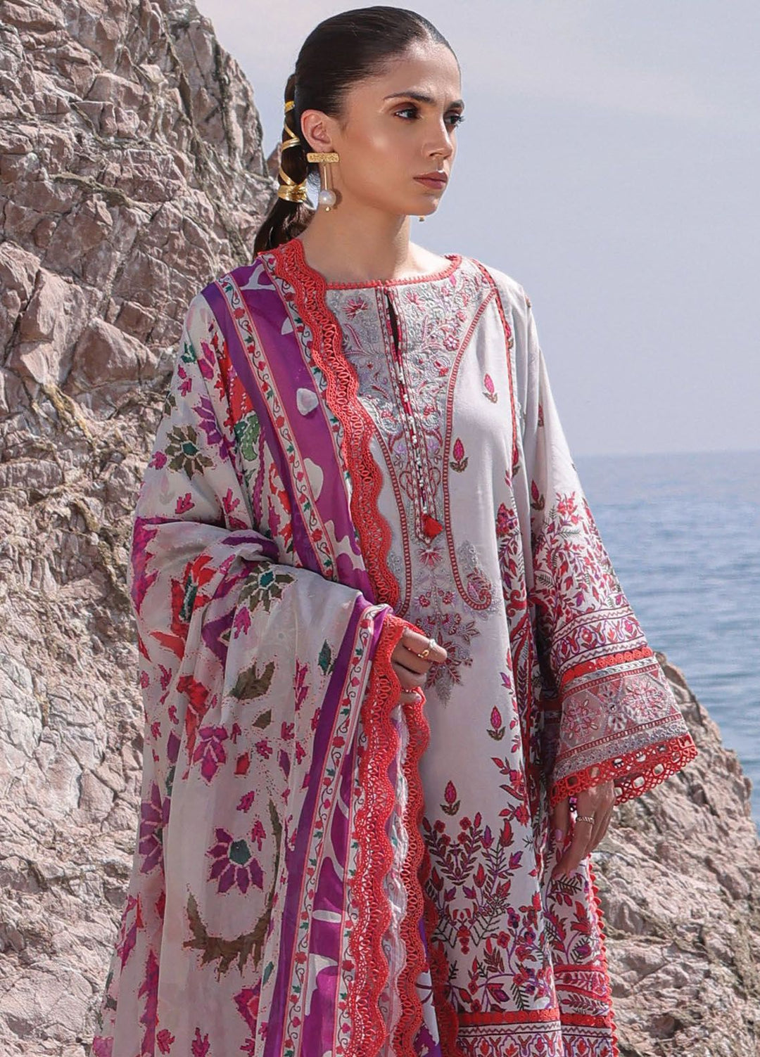 Tropicana by Ayzel Embroidered Lawn Suits Unstitched 3 Piece AAF24TP D-02 Alenia - Summer Collection