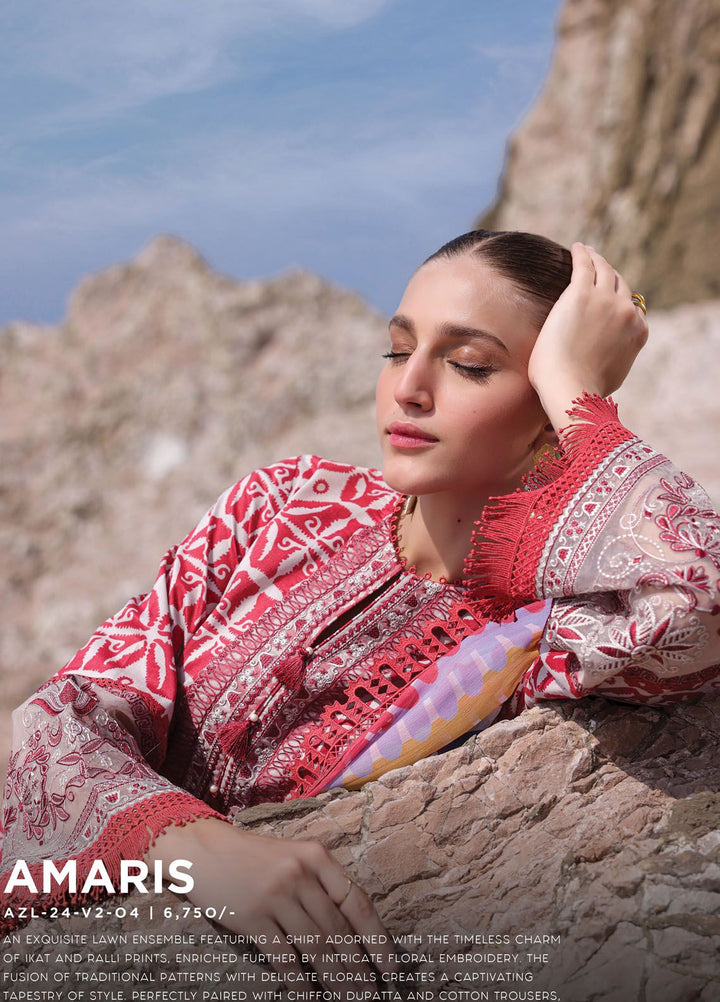 Tropicana by Ayzel Embroidered Lawn Suits Unstitched 3 Piece AAF24TP D-04 Amaris - Summer Collection