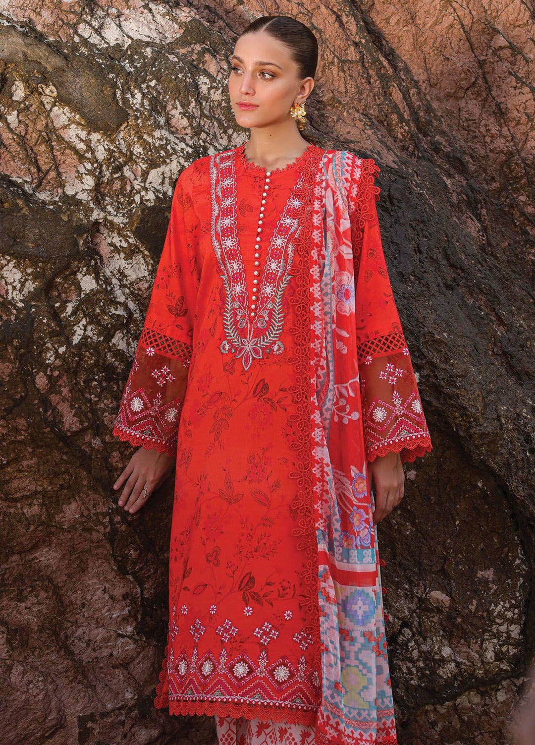 Tropicana by Ayzel Embroidered Lawn Suits Unstitched 3 Piece AAF24TP D-05 Zinia - Summer Collection