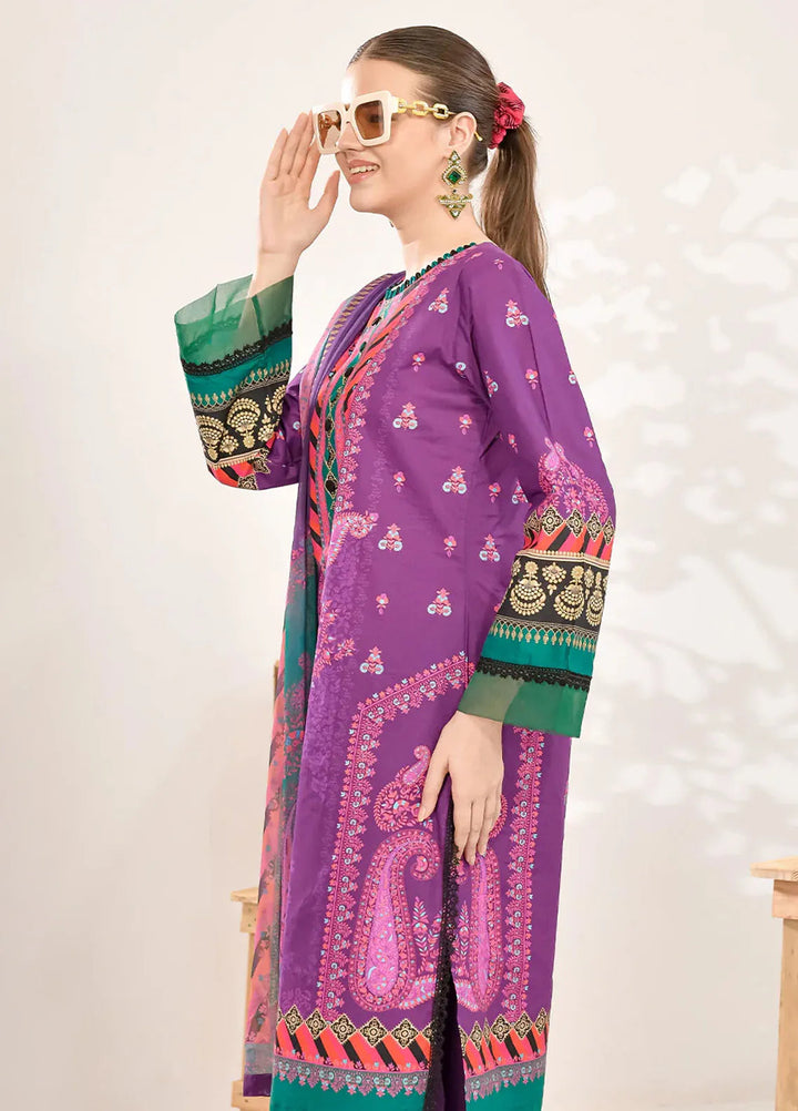 Tropicana By Fiona Printed Lawn Suit Unstitched 2 Piece FO24T Bouqet - Summer Collection
