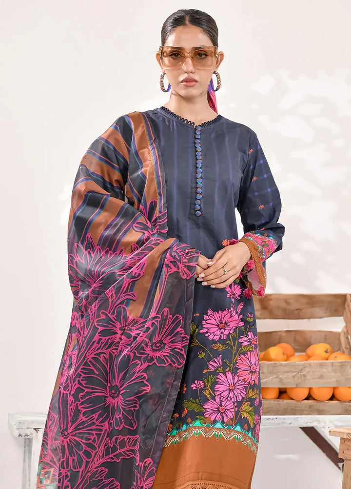 Tropicana By Fiona Printed Lawn Suit Unstitched 2 Piece FO24T Orchid - Summer Collection