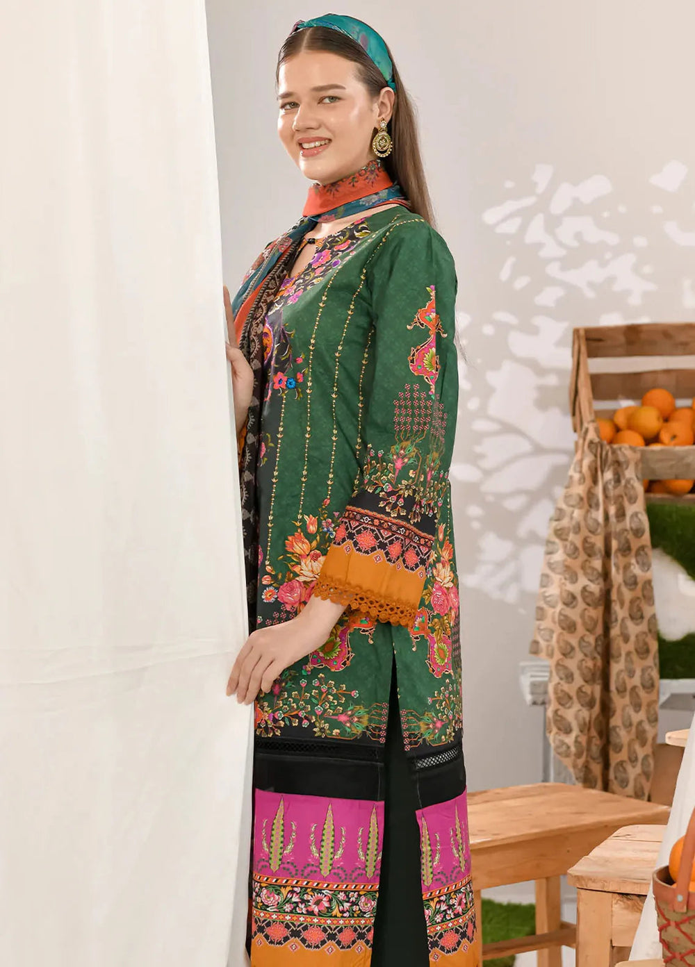 Tropicana By Fiona Printed Lawn Suit Unstitched 2 Piece FO24T Robe - Summer Collection